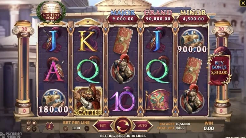 Ancient Rome Deluxe AI - ecran bonus cu premii suplimentare